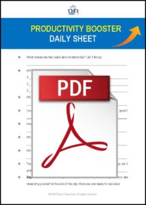 Productivity Booster Daily Sheet